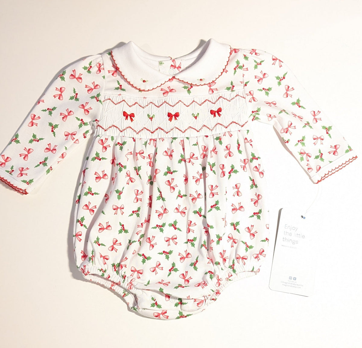 Classic Smocked Collared L/S Bubble