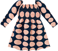 Junior & Girl Smocked Dot L/S Dress