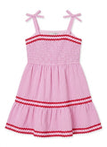 Gingham Sundress w/Bric-Brac Trim