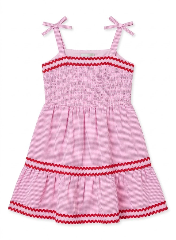 Gingham Sundress w/Bric-Brac Trim