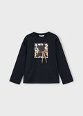 Girl L/S Bear Top