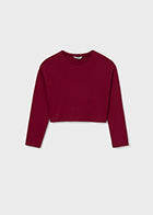 Junior Girl L/S Solid Knit Top