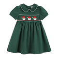 Corduroy Santa Smocked Dress