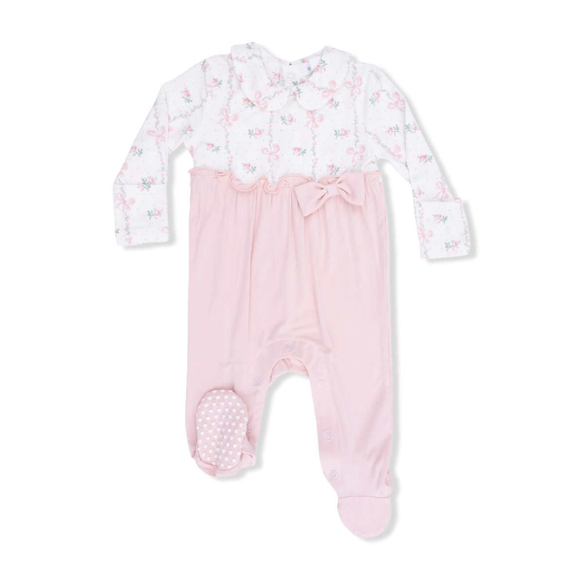 Baby Girl, Bamboo 2-Way Zipper Footie