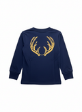 Boy's Graphic Antler Pocket L/S Tshirt