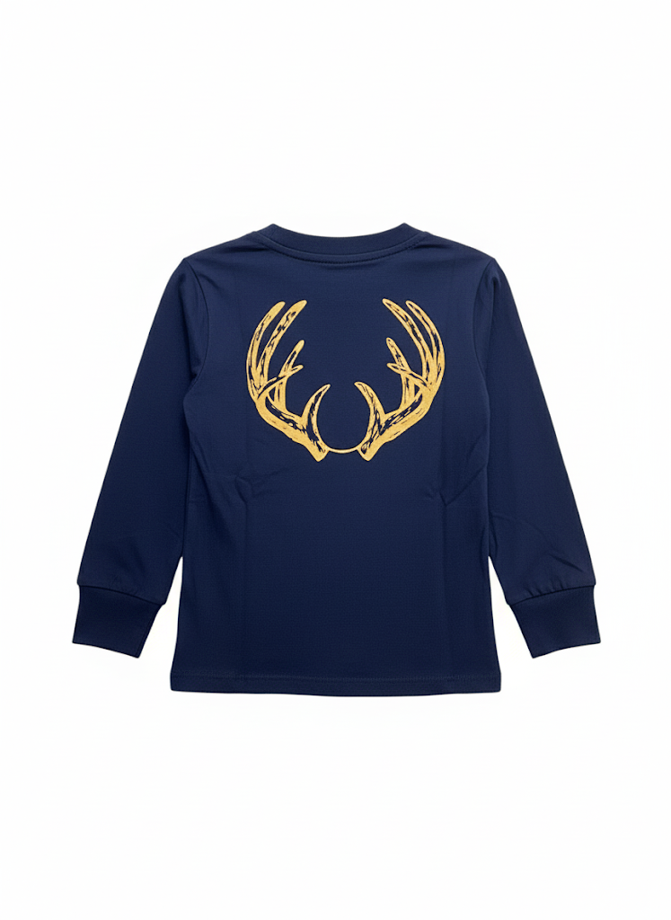 Boy's Graphic Antler Pocket L/S Tshirt