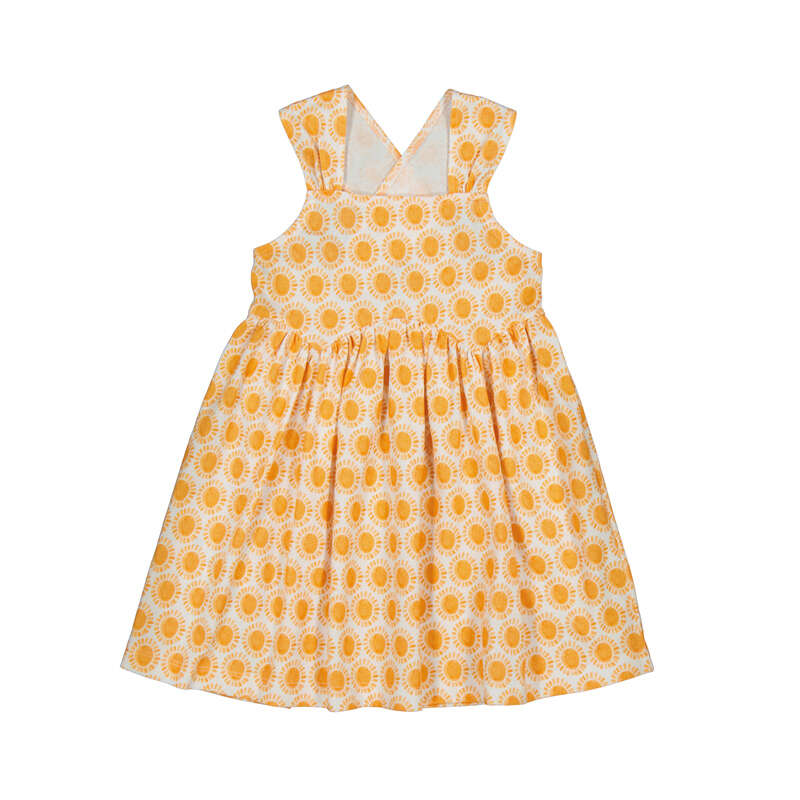 Girls Sun Print Cotton Dress