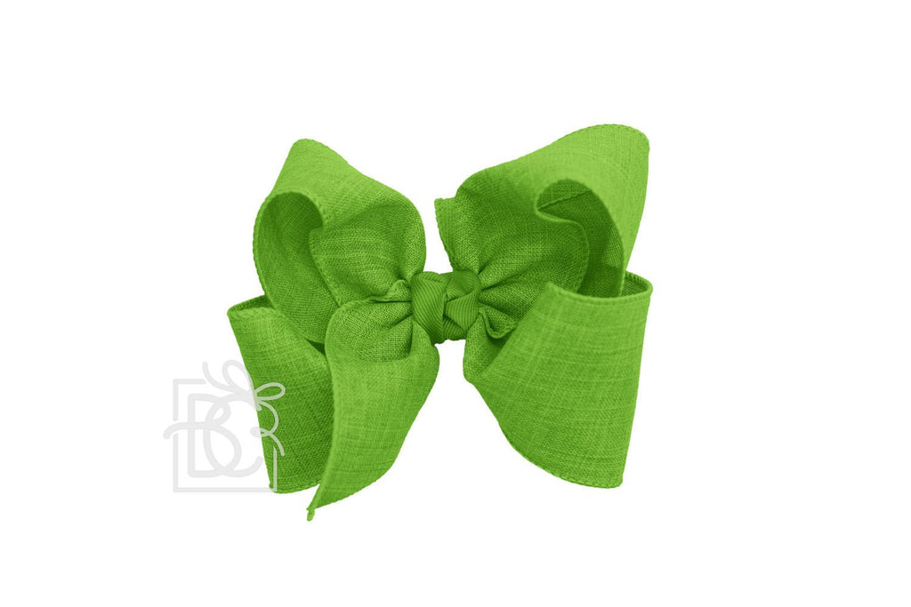 4.5x4" Linen Bow w/Alligator Clip