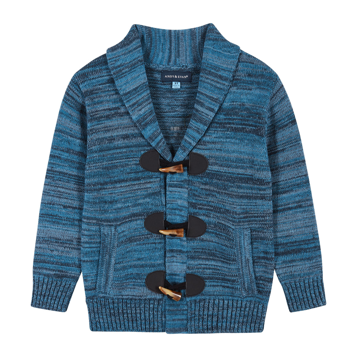 Boy Toggled Shaw Collar  Sweater