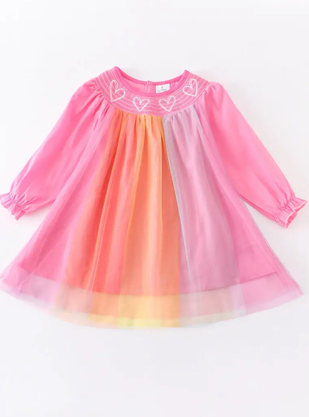 Heart Smocked Tulle Dress