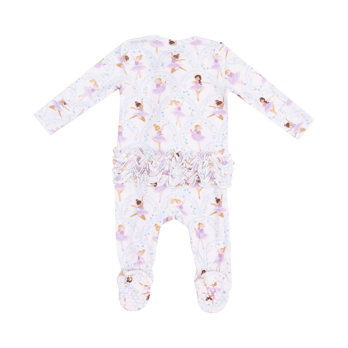 Baby Girl Bamboo 2-Way Zipper Footie PJ