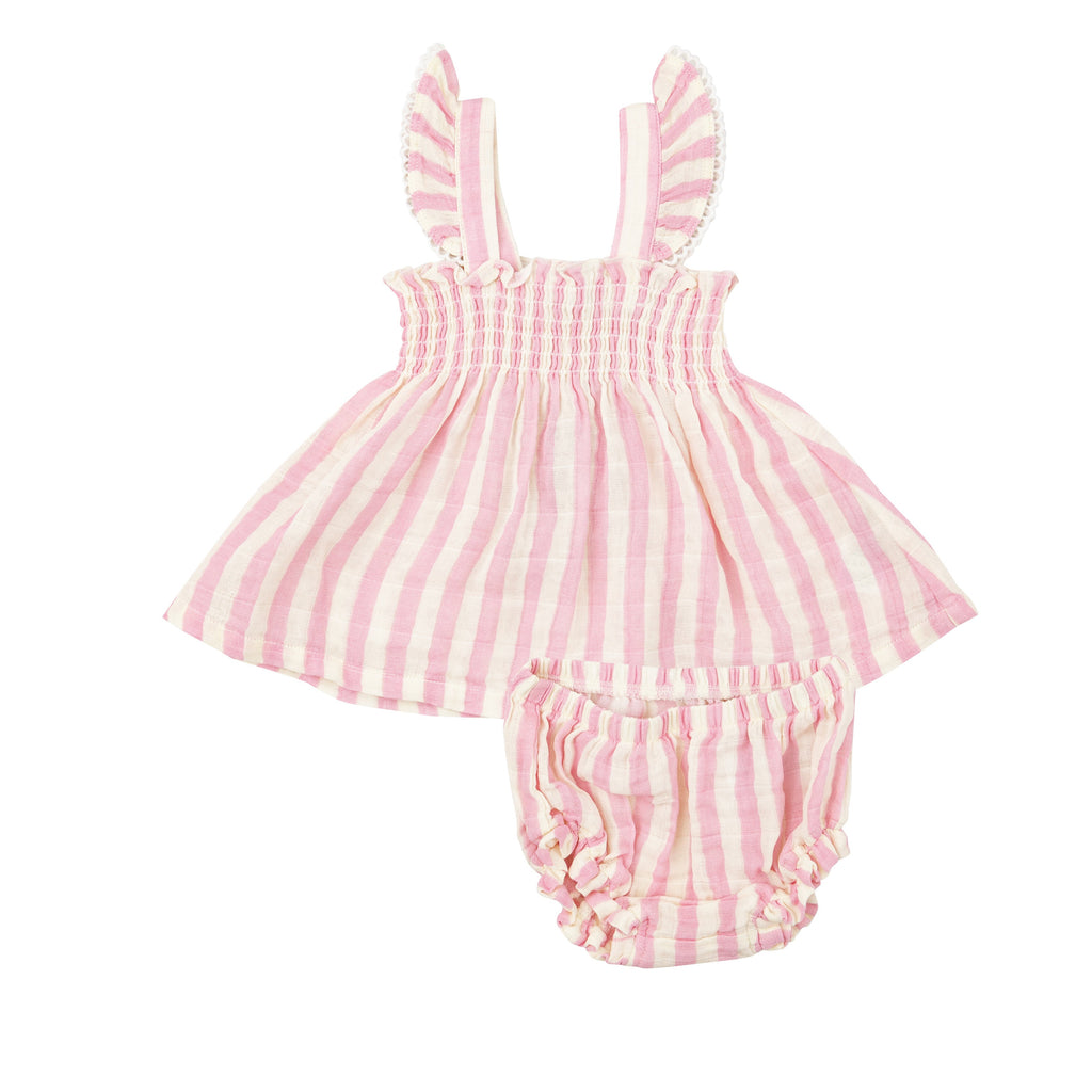 Baby/Toddler Muslin Smocked Top-Bloomer Set