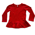 Girl Peplum Shine L/S Top