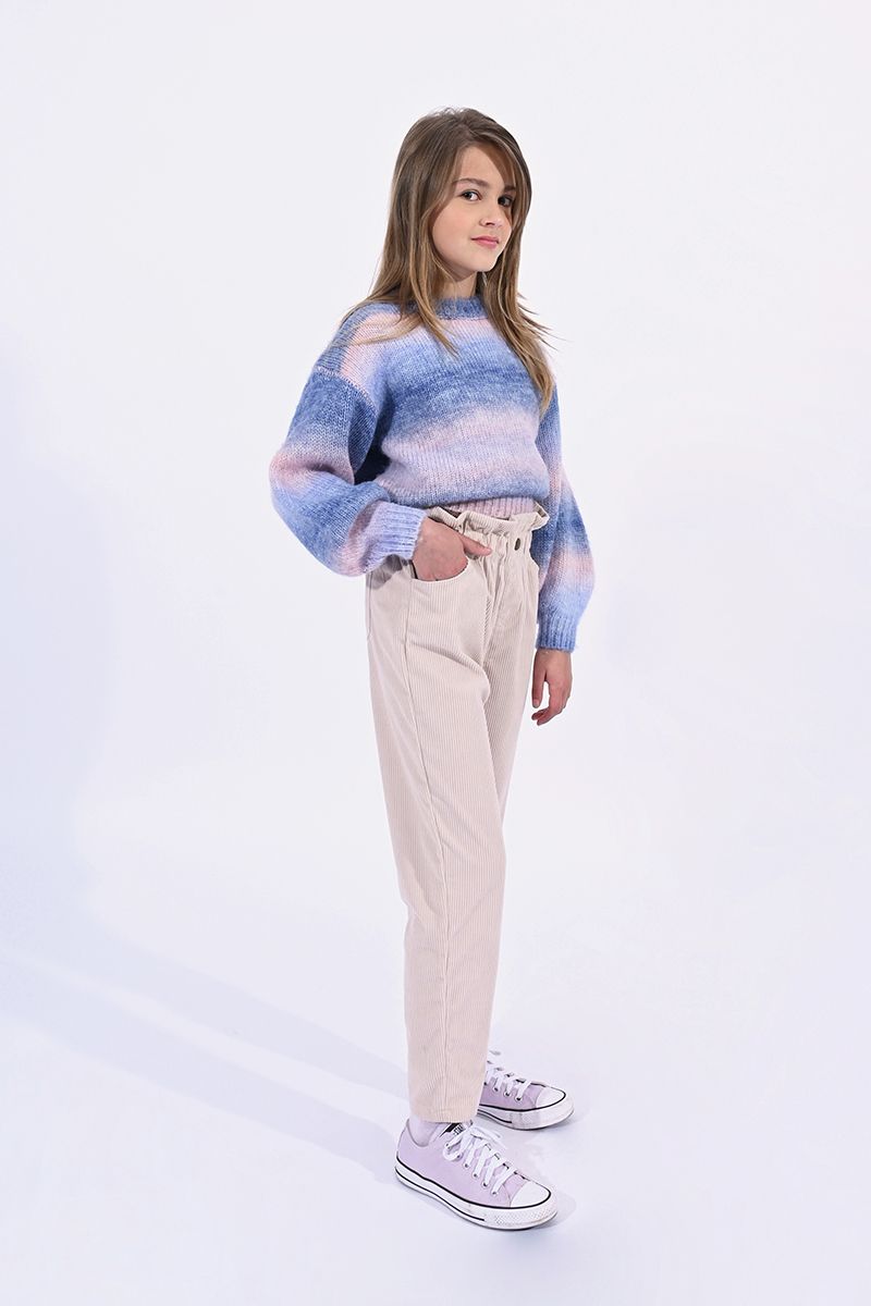 Junior Girl Corduroy High-Waist Pant