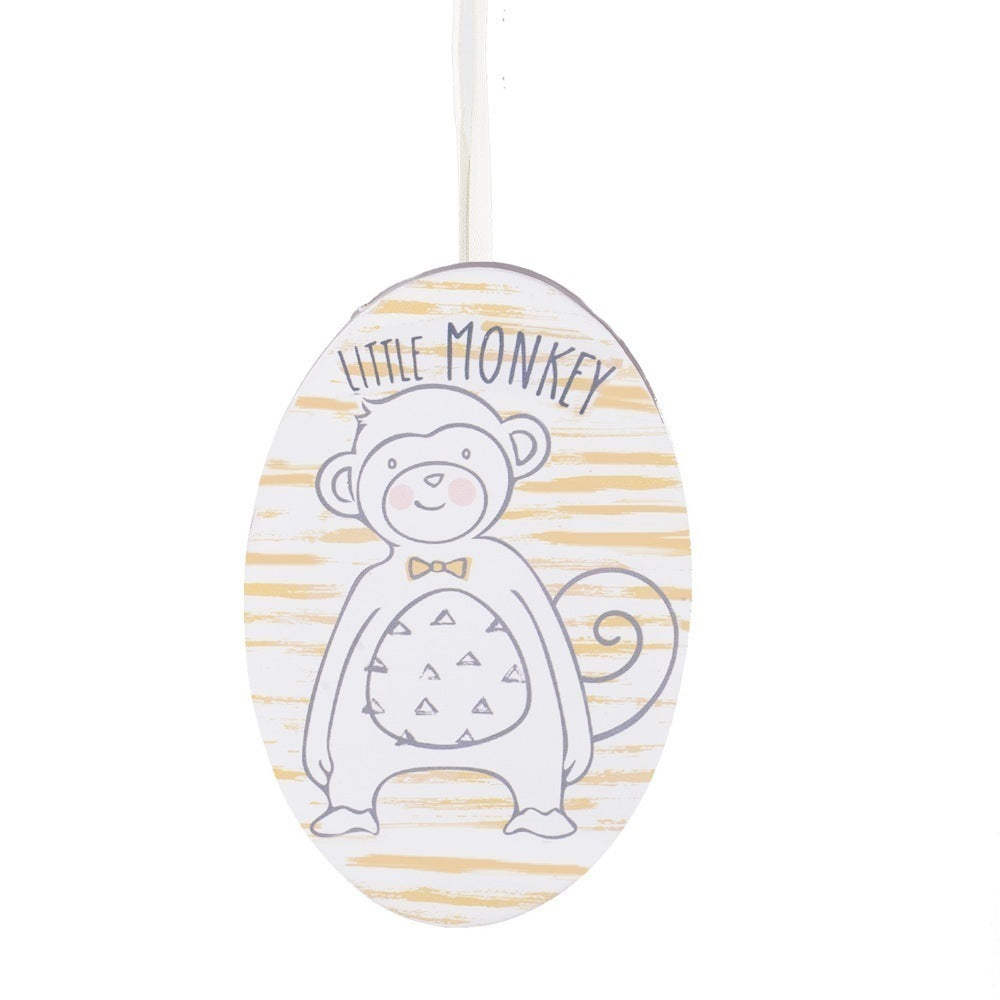 Midwest Wood Oval Animal Ornament