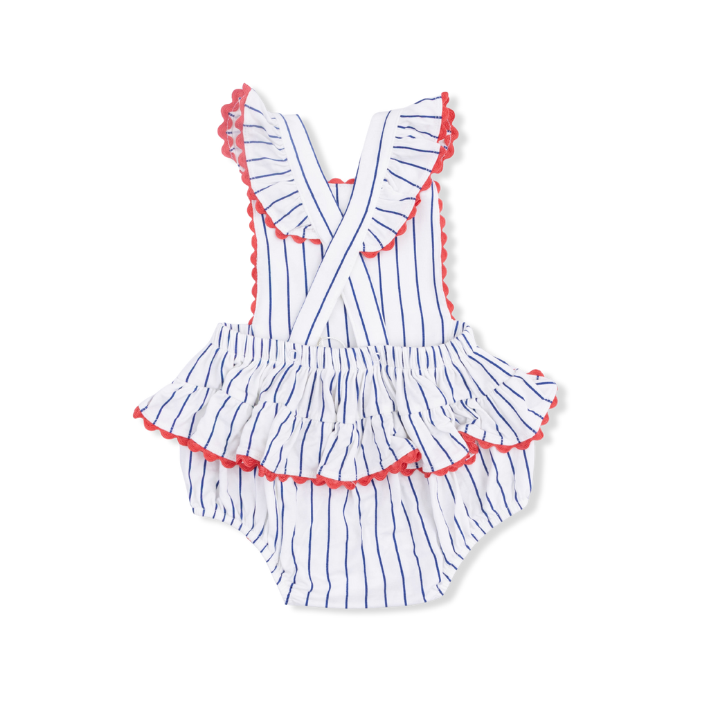 Baseball Stripe Sunsuit
