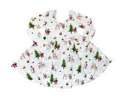 Organic Cotton Christmas L/S Twirl Dress
