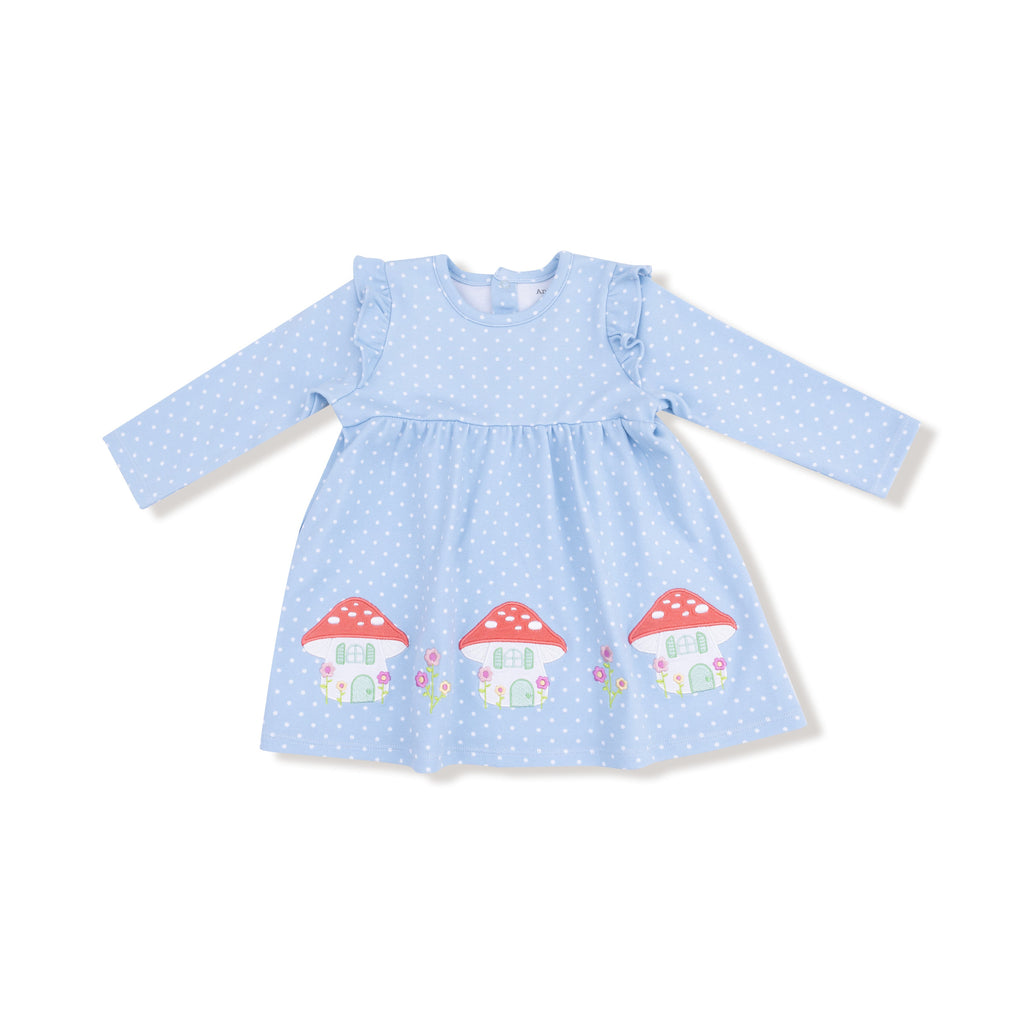 Organic Cotton Jersey L/S Dress w/Diaper Cover
