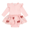 Baby & Toddler L/S Christmas Tutu Bodysuit