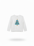 Girl Velvet Christmas Tree Sweatshirt
