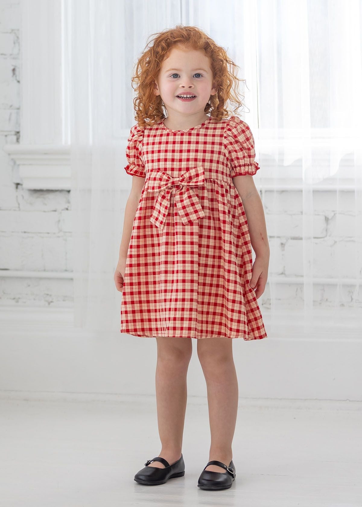 Checked Woven S/S Dress