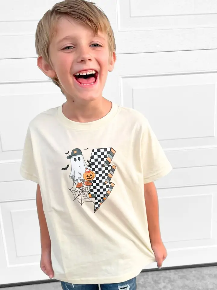 Checker Ghost Halloween S/S