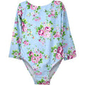 Girl's One Piece, L/S Rashguard Swimsuit