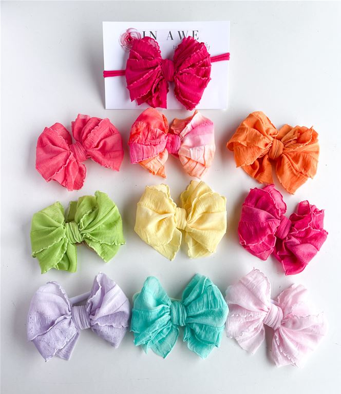 Mini Assortment Ruffled Headband w/Small Band
