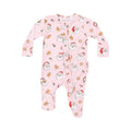 Baby Girl Christmas 2-Way Ruffle Zipper Footie