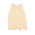 Solid Muslin Sleeveless Shortie Romper