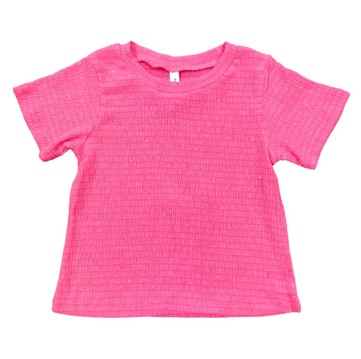Juniors Holiday Rhinestone Dotted S/S Top
