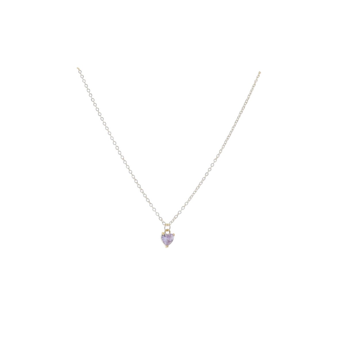 16" 18K Gold Plated Birthstone Necklace
