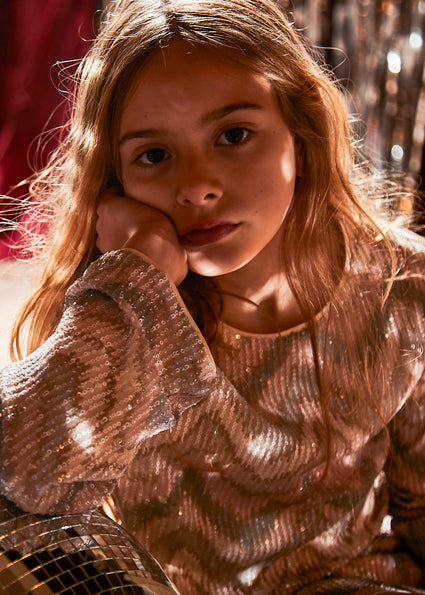 Junior Sequined L/S Fashion Top