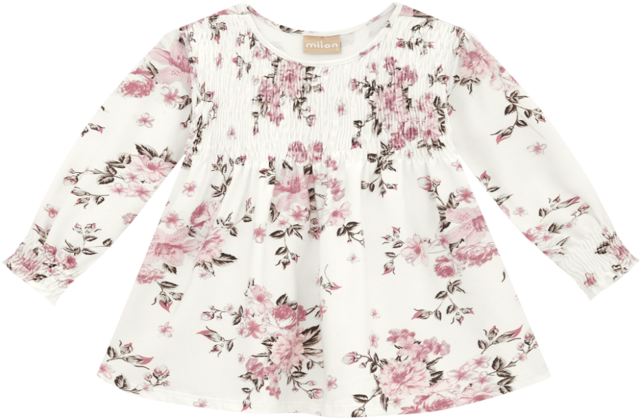 Girl L/S Smocked Top