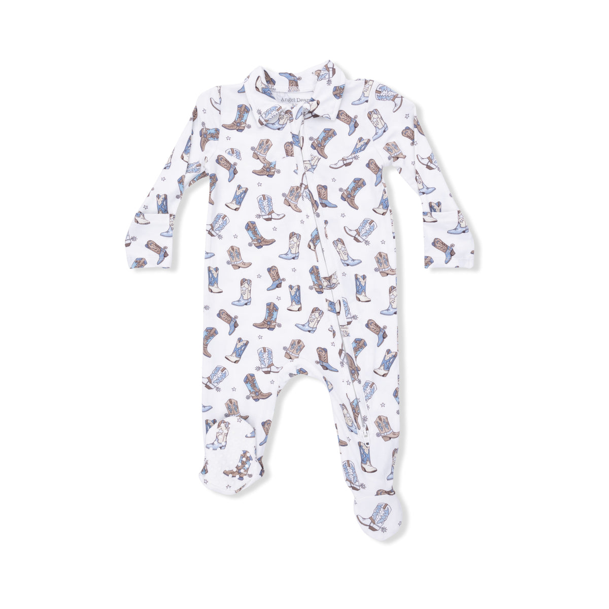 Baby Boy 2 Way Zipper Bamboo Footie