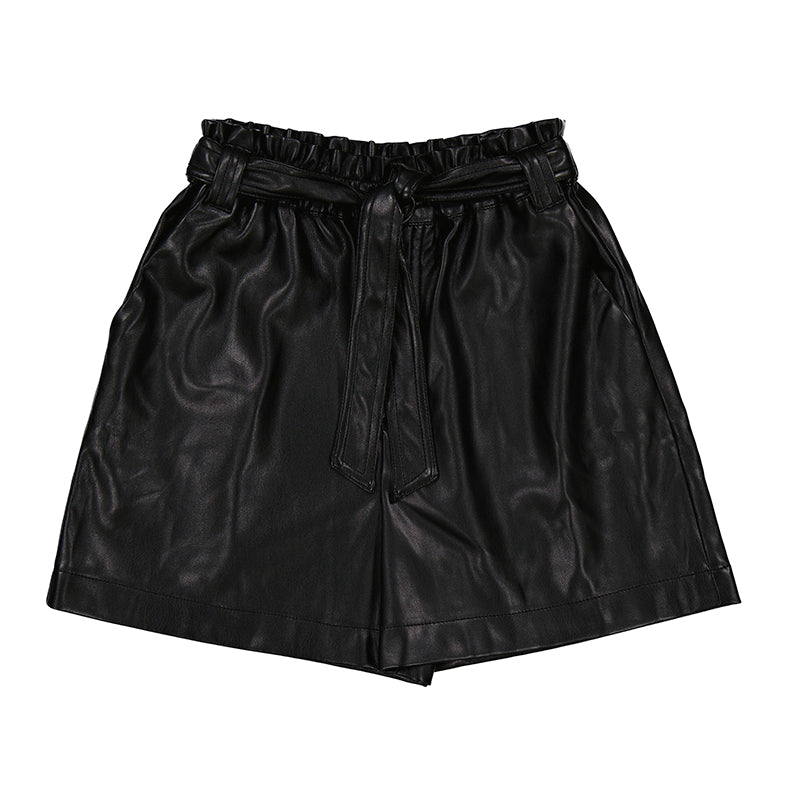 Junior Faux Leather Dressy Shorts