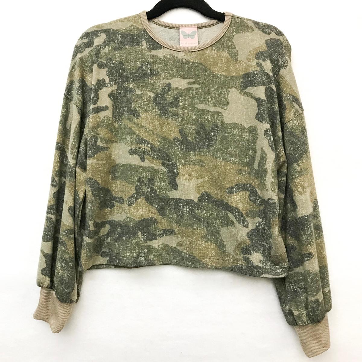 Junior L/S Camo Top