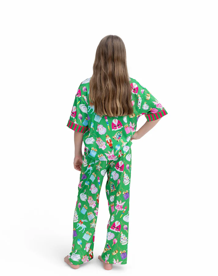 Holiday Baubles Silky S/S Pant Set