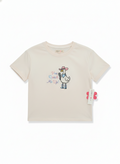 Junior Girl Embroidery Crop T-Shirt