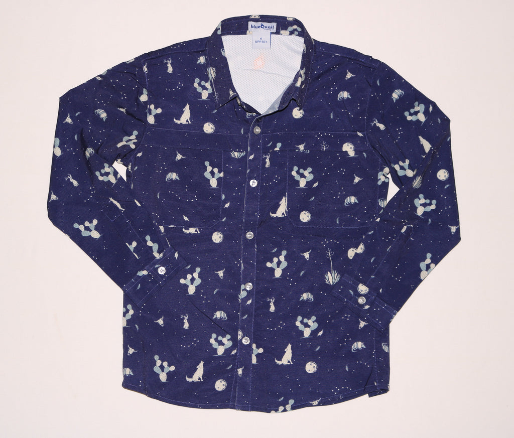 Boy's L/S Button Down , UPF 50 Shirt