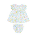 Baby & Toddler Puff Sleeve Baby Doll Dress w/Diaper Cover