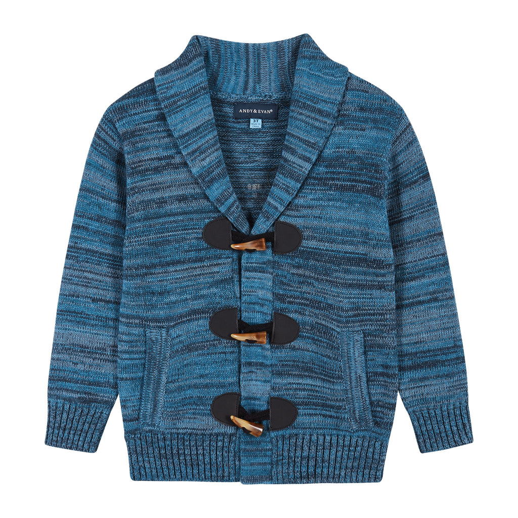 Boy Toggled Shaw Collar  Sweater