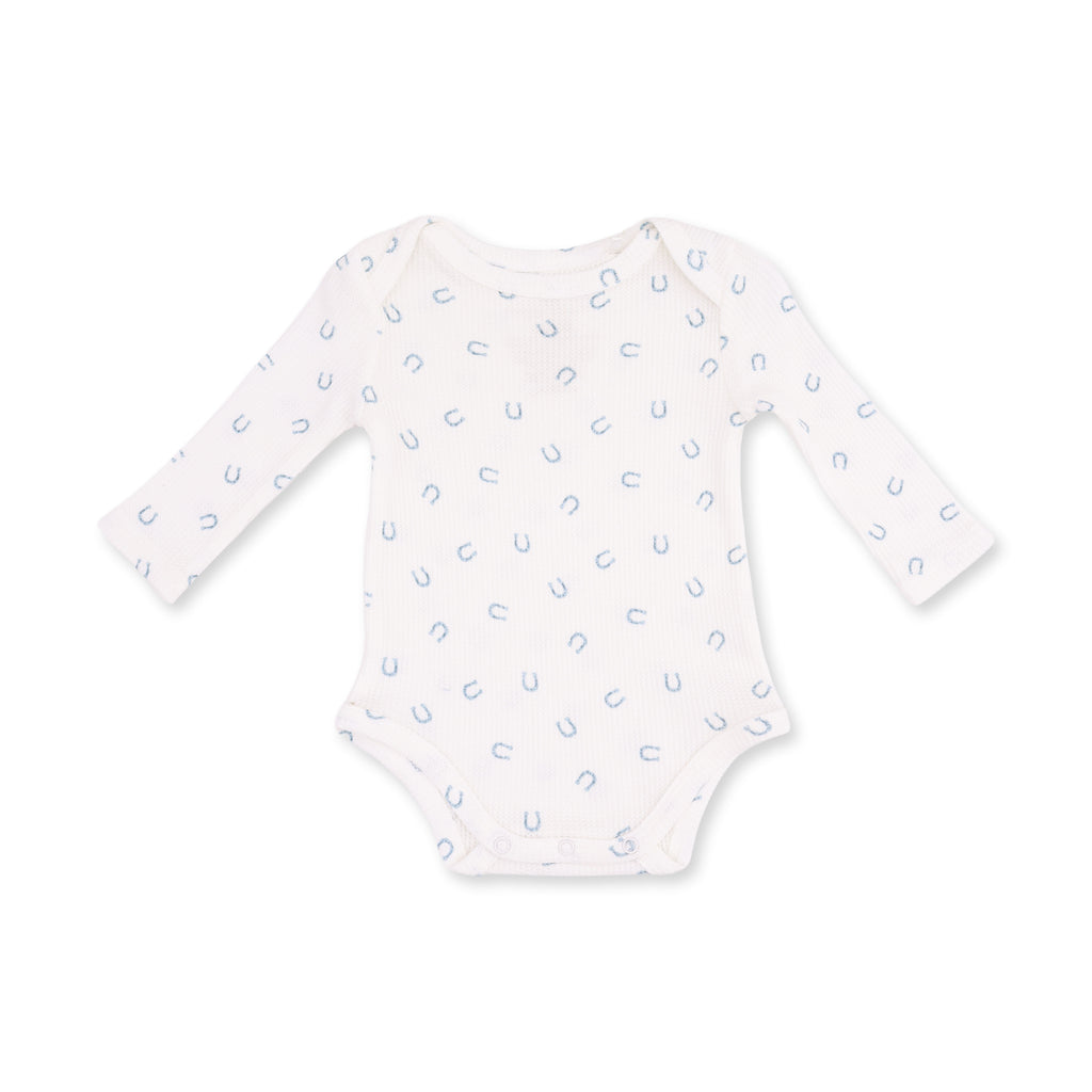L/S Blue Little Horseshoe Bodysuit