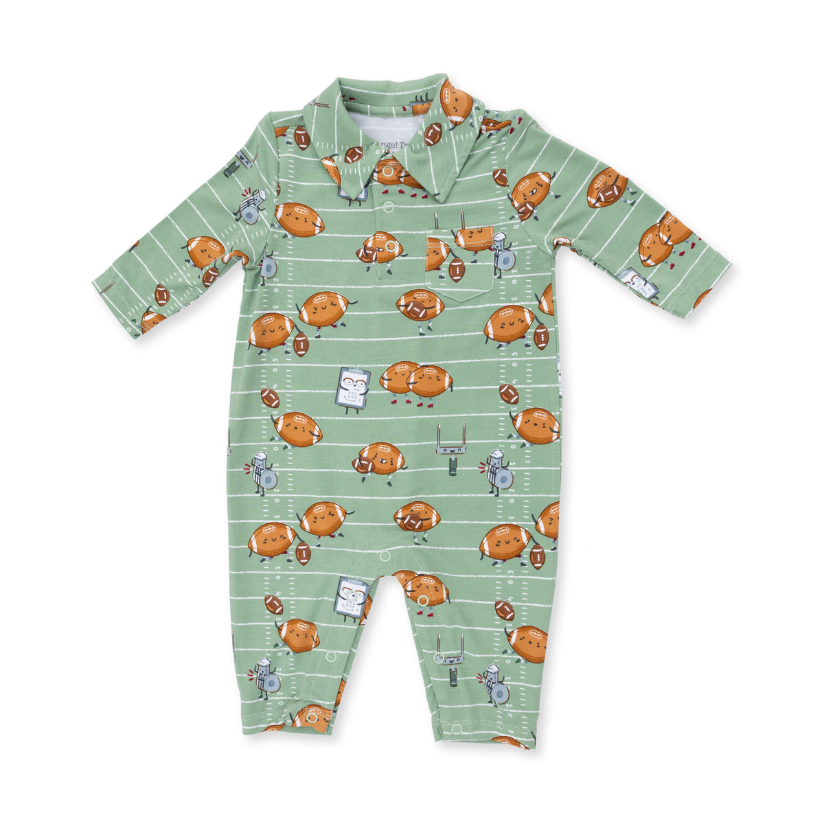 Playing Football Polo Long Romper