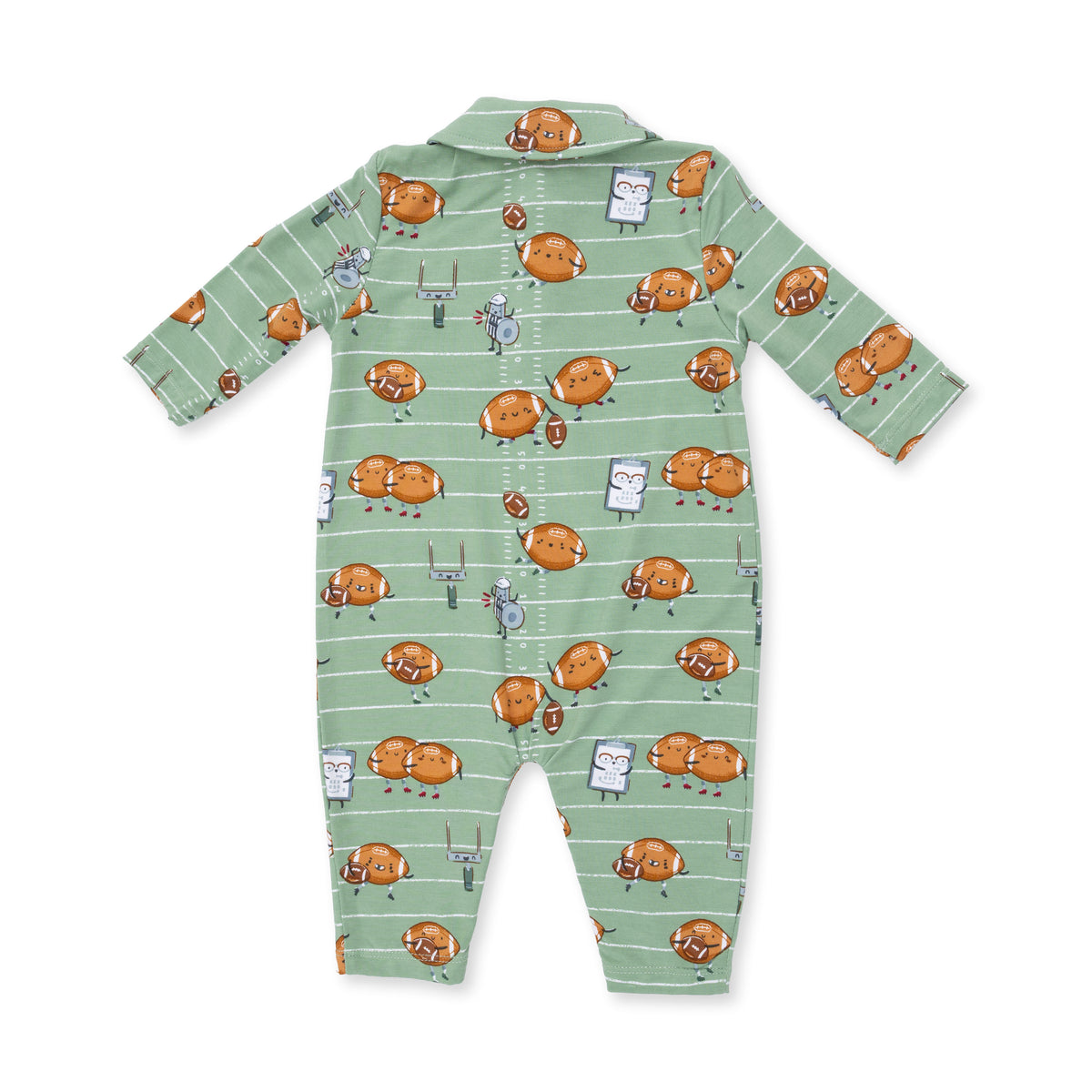 Playing Football Polo Long Romper