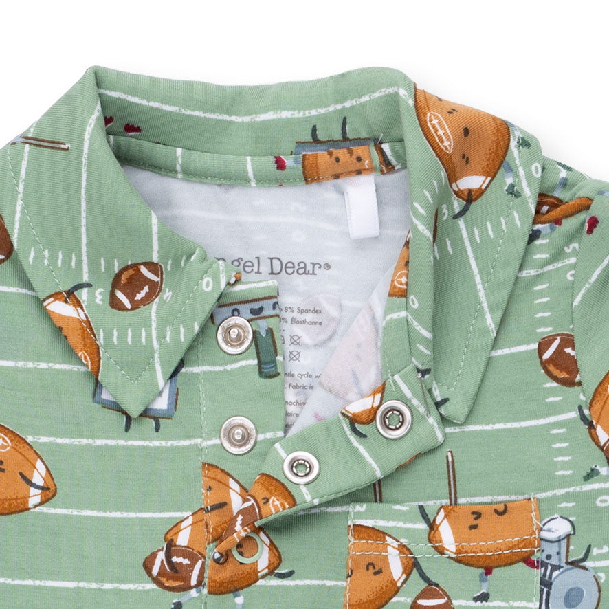 Playing Football Polo Long Romper