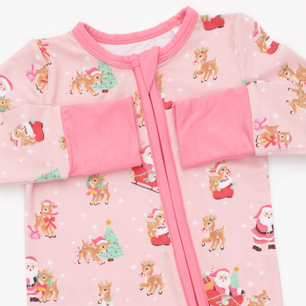 Vintage Reindeer Convertible Pj's / Pink