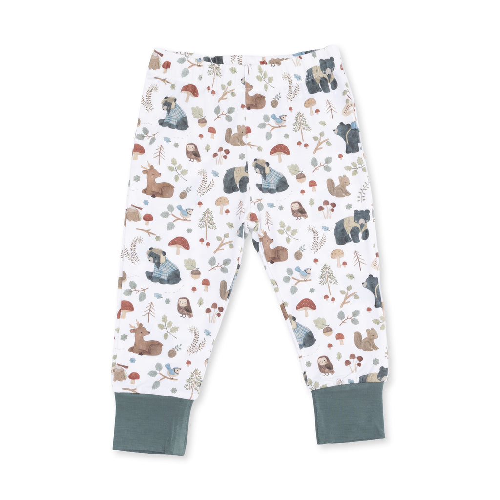 Southern Woodland Animals Green - Long Sleeve Loungewear Set