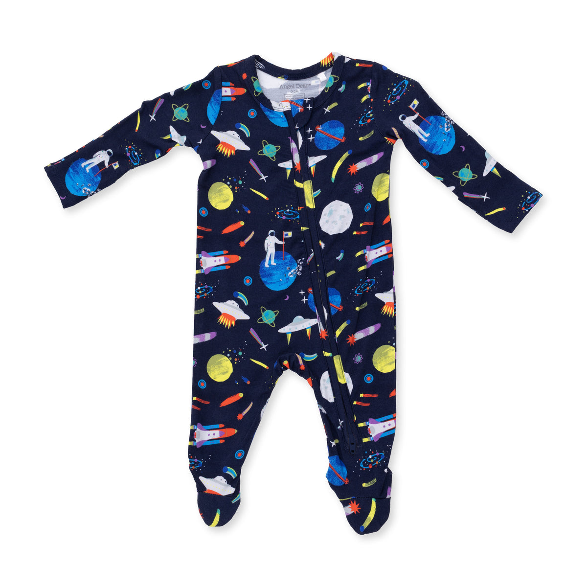 Baby Boy Bamboo Footed Zipper Pj
