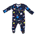 Baby Boy 2-Way Zipper Footie / Astronaut & Rockets